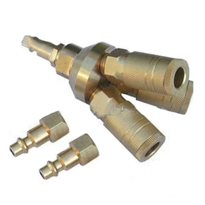 3-way universal quick connect air tool/hose coupler/manifold